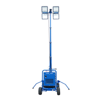Tour d'éclairage mobile LUDWIG à LED 4,5M 5,5M 7M, alimentée au diesel, indice de protection IP65, angle de faisceau de 360°, système de caméra de surveillance, garantie 1 an