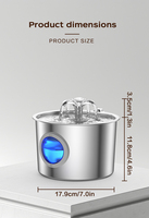 TY09 2,2L USB-Betriebener 304 Edelstahl Katzen-Trinkbrunnen mit Wasserstandsanzeige, Leise Pumpe, OEM Großhandel