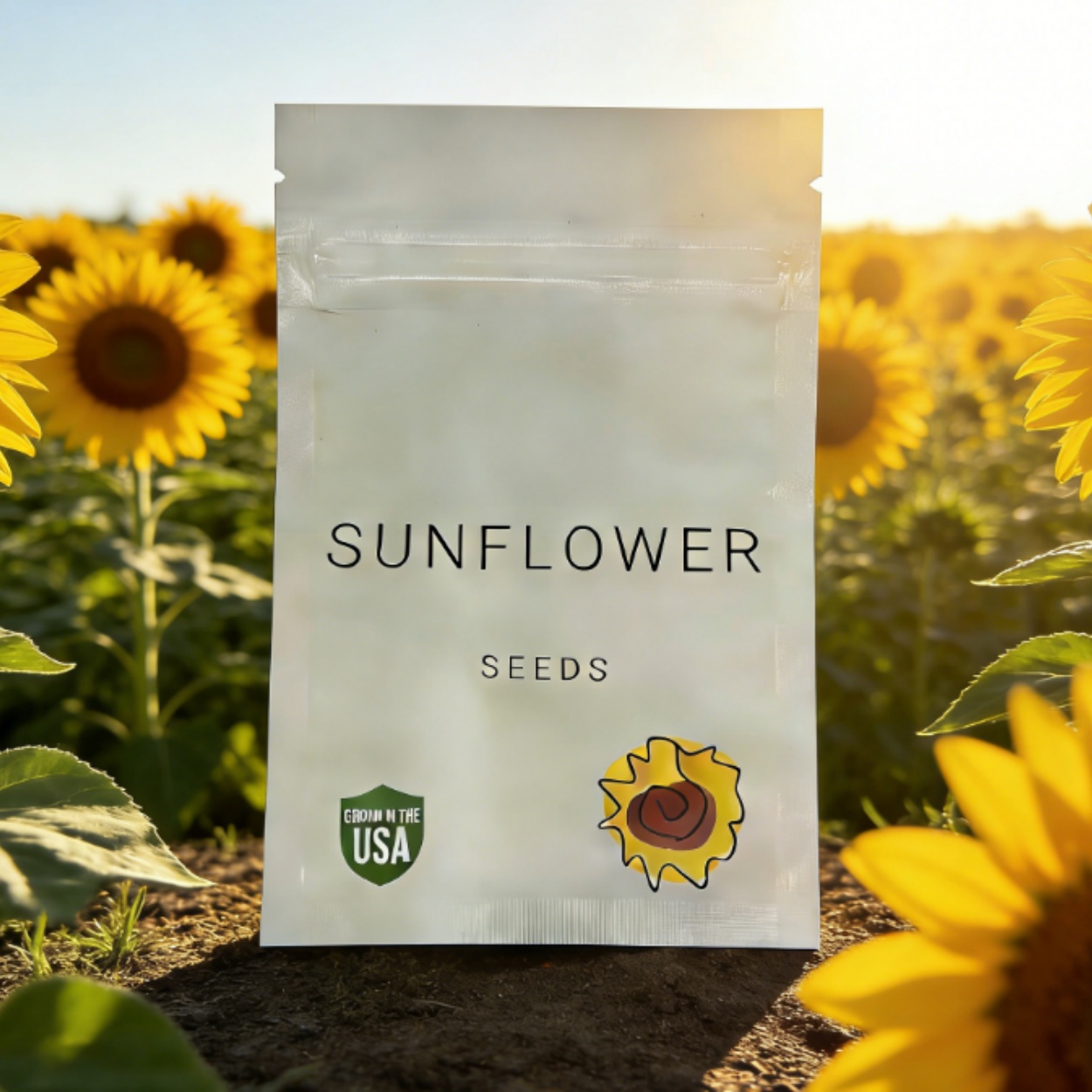 Wholesale Custom Printing Logo Ziplock Pouch Mylar Seed Bag for Sunflower Vegetable Fruit Sunflower Seeds Seeding Bags Plastic