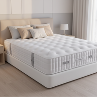 Matelas à ressorts moderne Queen Size, fermeté douce et durable, épaisseur 20 cm, conception compressée sous vide et enroulable pour usage domestique et hôtelier