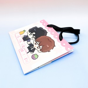 Borsa per la spesa in cartone Kraft marrone stampata su misura con manici artistici del supermercato per regalo alimentare con il tuo - Product Image 4