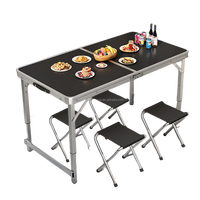 Table de banquet rectangulaire pliable portable pour la restauration en plein air en alliage d'aluminium blanc + MDF