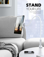 Support de tablette flexible Lamicall LS07, support de tablette pour lit, tête de lit, bras paresseux, rotation à 360 degrés, support de tablette pour appareil de 4,7 à 11 pouces