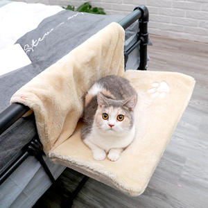 Vente chaude Supports en métal très résistants aux rayures Facile à assembler Lits suspendus pour chat Hamac pour animaux de compagnie pour chats avec tapis polaire - Product Image 1