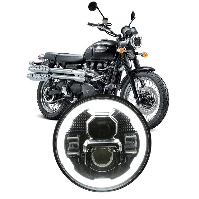 DOT Emark 7" Led Headlight for Triumph Bonneville T100 T120 Bobber Thruxton Scrambler Speed Twin 900 1200 Motorcycle Accessories