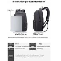 Sac à dos de voyage d'affaires pour homme avec sangle de bagage, grande capacité, pour ordinateur portable, idéal pour l'université et les trajets quotidiens