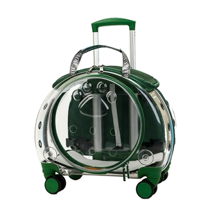 गर्म बिक्री के अनुकूल लक्जरी पोर्टेबल पारदर्शी ऑक्सबर्ड पीवीसी पालतू वाहक स्टालर व्हील जिपर प्रिंट एयरलाइन कुत्तों के लिए मंजूरी - Product Image 1