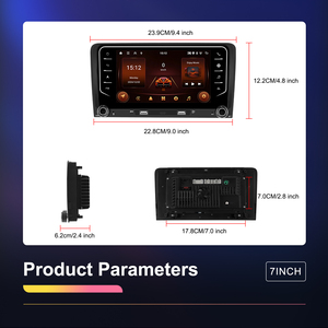 Hikity pour <span class=keywords><strong>Audi</strong></span> A3 8P /<span class=keywords><strong>S3</strong></span>/RS3 7 ''Android autoradio stéréo 2 + 64G sans fil Carplay/Android Auto/GPS/WiFi personnalisation audio de voiture - Product Image 5