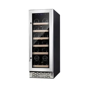 Refrigerador pequeño de vino incorporado, Enfriador de vino personalizado, 19 botellas