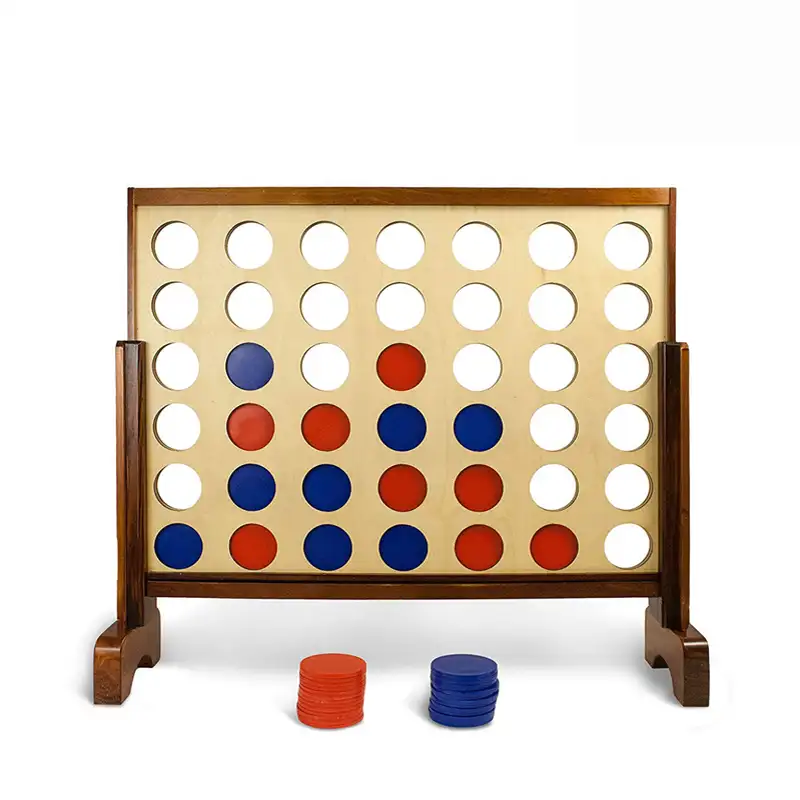 Retro Lawn Game Set Wooden Giant Connect Four / 4 in a Row Game for Kids and Adults