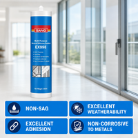 SANVO EX998 Mastic silicone neutre monocomposant, adhésif élastomère, étanche pour la construction, le verre, l'éclairage, les toits et les fenêtres