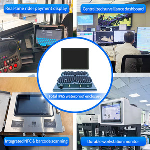 พีซีแบบติดผนังขนาด 15 นิ้ว หน้าจอสัมผัสแบบ <span class=keywords><strong>True</strong></span> Flat J1900 แท็บเล็ตอุตสาหกรรม ระบบปฏิบัติการ Windows/Linux สำหรับยานพาหนะ - Product Image 2