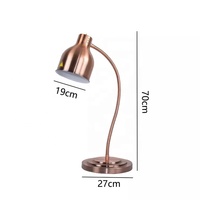 Équipement de restauration commerciale lampe chauffante pour aliments lampe debout dorée buffet électrique chauffe-aliments lumière