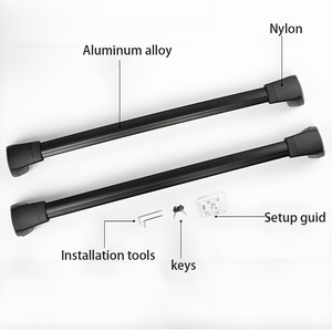 Barres transversales de toit de voiture JOESHIER en alliage d'aluminium 100 kg+ Porte-bagages Installation facile pour LEXUS RX 2016-2022 - Product Image 4
