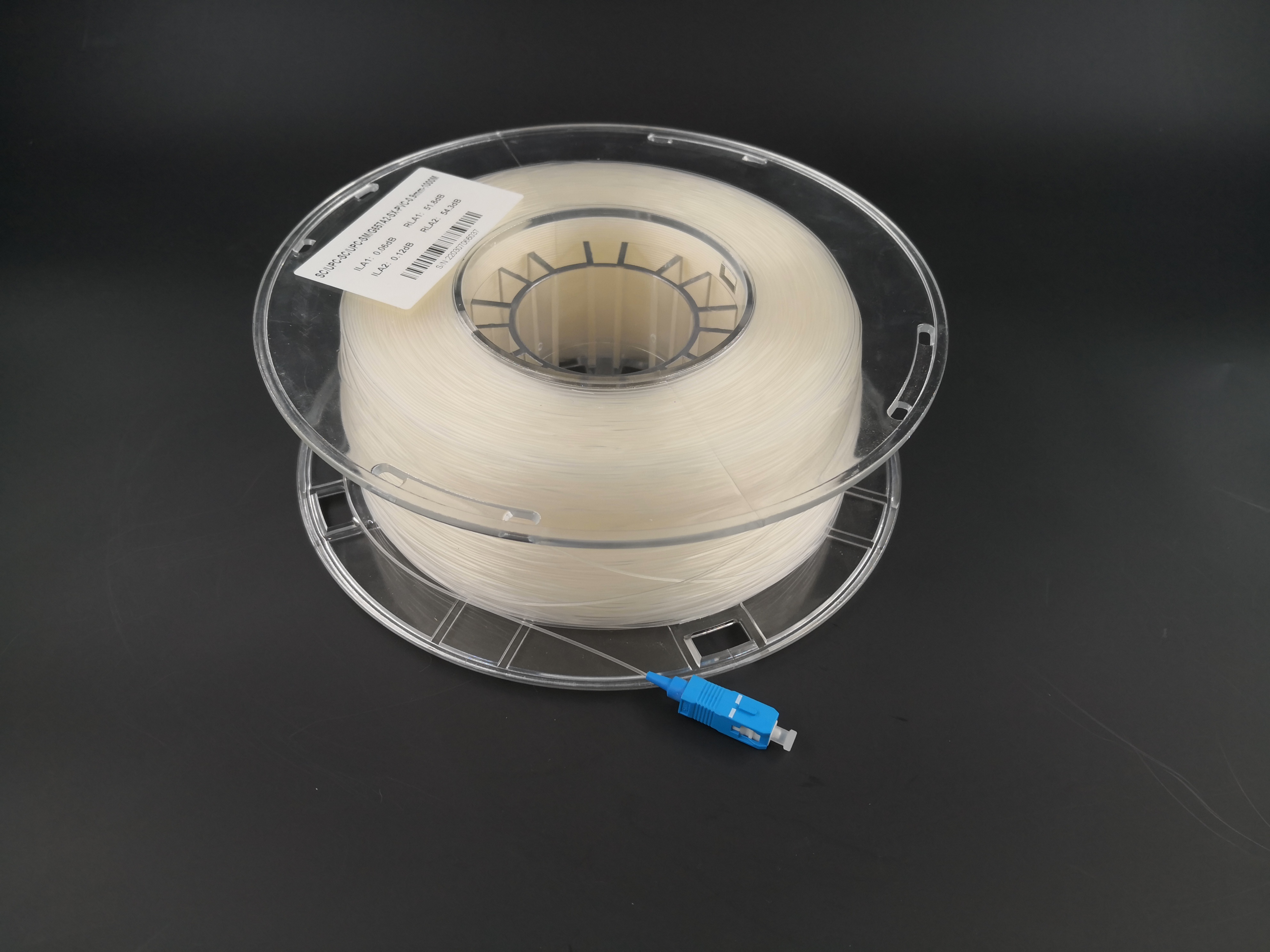 FTTH Transparent Fiber Optic Patch Cord Adhesive Invisible SC / UPC SC / APC
