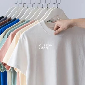 T-shirt Homme Oversize Épais, Coton Premium 100% Tricoté Uni 230 g/m², T-shirt Décontracté Vierge Personnalisable avec Logo - Product Image 2