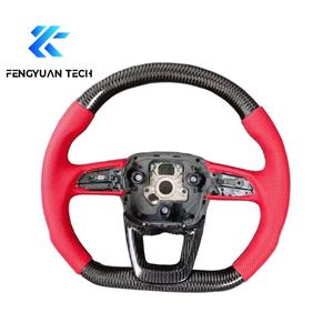 Cuir en fibre de carbone pour volant LED pour <span class=keywords><strong>Audi</strong></span> RS3 RS5 RS6 RS7 S3 S4 S5 S6 S7 TT Mk2 Mk3 C7 Q5 Q7 B8-B9.5 - Product Image 2