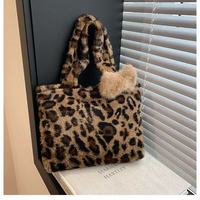 Mode peluche sac à main gris réutilisable sac à bandoulière mignon chat sac avec motifs sac fourre-tout pour fille