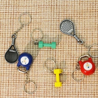 Paire d'haltères multifonctionnelles pour entraînement à domicile, design personnalisé, porte-clés en métal DIY CHAVEIRO, porte-clés design en forme d'haltères de gym