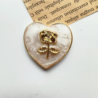 Mini breloques en résine à dos plat, motifs perle et amour, ornements pour bijoux et artisanat, décorations pour colle crème, accessoires DIY pour coques de téléphone