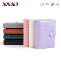 Hongbo Best Seller Croco A7 Carpeta de 6 anillas Carpeta de cuero PU para hojas sueltas Patrón de hoja de organización de documentos