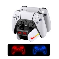 Accessoires de Jeux Portables, Chargeur PS5, Support de Charge pour Deux Manettes, Station de Charge Double pour Playstation 5