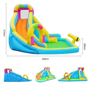 Parc aquatique gonflable avec toboggans, piscine gonflable, trampoline château, aire de jeux pour enfants, toboggans gonflables élastiques - Product Image 6