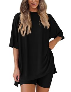Set <span class=keywords><strong>Pigiama</strong></span> da Donna in Maglia a 2 Pezzi, Casual e alla Moda, Tinta Unita, Vestibilità Comoda, Anti-Pilling, per Uso Quotidiano - Product Image 6