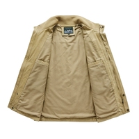 Veste d'hiver décontractée pour hommes, coupe ajustée, manteau chaud épais à la mode avec fermeture à glissière, Parkers rembourrés en coton solide