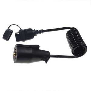 Connecteur de remorque 7 à 4 broches, adaptateur de câble à ressort, prise femelle noire, connecteur circulaire 4P pour remorque de camping-car - Product Image 4