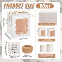 Coffret cadeau pour bougies, emballage cadeau transparent pour bougies de 4 à 10 oz, pour mariage, anniversaire, baby shower, fête