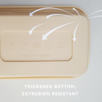 Boîte à lunch jetable carrée en plastique PP personnalisable, biodégradable, respectueuse de l'environnement, adaptée au micro-ondes, en amidon de maïs