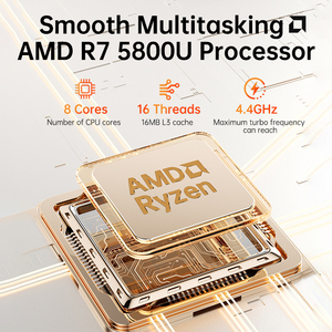 Mini PC 2026 à bas prix R7-4700U ES/R5-5600U/ <span class=keywords><strong>5800U</strong></span>/R7-5825U/R5-7530U/<span class=keywords><strong>Ryzen</strong></span> 7 7730U avec DDR4 16G 3200MHZ pour ordinateur de bureau - Product Image 3