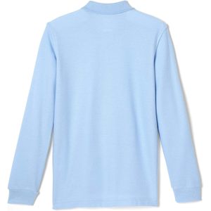 Camisa de Uniforme Escolar de Manga Larga Tipo Polo, Unisex, de Algodón Tejido - Product Image 2