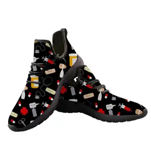 캐주얼 운동화 의료 인쇄 블랙 농구 스포츠 신발 패션 스니커즈 도매 중국
