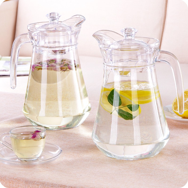 Wholesale 1-1.3L glass water jug, 	 glass water pitcher
