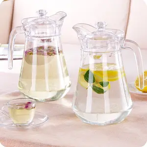 Grosir Custom Carafe kaca pitcher minuman dispenser jelas Jugs untuk air anggur susu dan jus