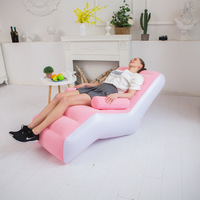 Canapé gonflable créatif en forme de S, floqué, écologique, portable, pour la sieste, fauteuil de relaxation, best-seller