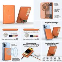 Cargador Portátil Inalámbrico Magnético Ultra Delgado de 5000mAh con Carga Rápida PD de 22.5W y Pantalla TFT para iPhone Serie 12-16