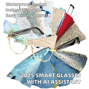 แว่นตาอัจฉริยะปี 2025 ชุดหูฟังสวมใส่ได้พร้อมผู้ช่วย AI ChatGPT 4.0 แปลภาษาแบบเรียลไทม์ 163 ภาษา ลำโพงบลูทูธ รองรับการฟังเพลง กันน้ำระดับ IP67 ควบคุมด้วยระบบสัมผัส - Product Image 2