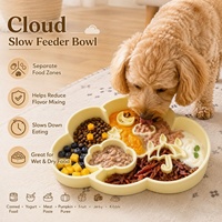 Gamelle anti-glouton pour chien en silicone, distributeur de nourriture interactif anti-étouffement, tapis de léchage antidérapant pour chats, chiens et chiots, pour nourriture humide ou sèche, anti-ballonnements