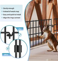 Clôture de jardin pour chiens sans creuser, 26 pièces, en fil métallique antirouille, revêtement poudré, facile à assembler, barrière pour animaux de jardin, espacement de 1,44 po, hauteur de 13 pi