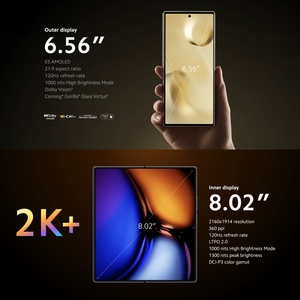 Xiaomi-teléfono inteligente MIX Fold 2, Original, cámara de 50MP, 12GB de Ram, pantalla interna de 8,02 pulgadas, pantalla exterior de 6,56 pulgadas, teléfono plegable 5G - Product Image 3
