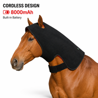 Dispositif de thérapie par lumière rouge pour le cou et le pollécran du cheval, 228 LED, 3-en-1, puces 660nm 850nm, enveloppe LED infrarouge rechargeable pour cheval