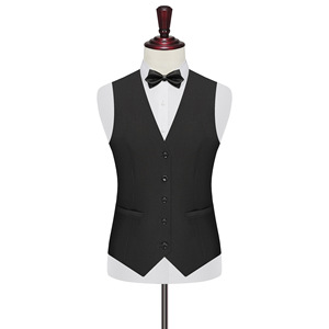 Alta qualità Logo personalizzato cameriere cameriere gilet con bottone e gilet uniforme per l'addetto alla reception dell'hotel - Product Image 2