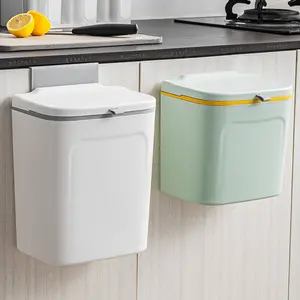 new design kitchen cabinet door hanging trash bin garbage can wall mounted waste bin both use