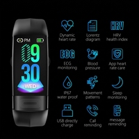 P11 Plus Gelang Pintar EKG Suhu Denyut Jantung Oksigen Darah Pemantauan Tidur Pedometer Pelacak Kebugaran Bluetooth