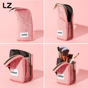 LZ <span class=keywords><strong>professionale</strong></span> in velluto con 3 pacchetti Organizer cosmetico valigetta in velluto borsa portatile da viaggio in velluto con coulisse borsa da viaggio - Product Image 3