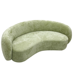 โซฟาโค้งมนทันสมัย หุ้มผ้าบุอย่างดี สำหรับห้องนั่งเล่น - Product Image 5