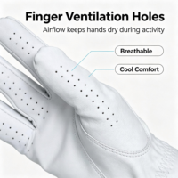Gants de golf professionnels HAIYI en cuir Cabretta souple, protection UV, doigts entièrement couverts, prise en main confortable, fermeture à boucle pour l'extérieur